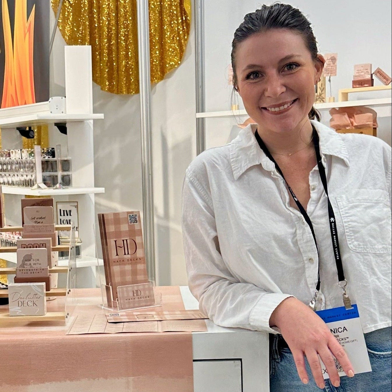 Danica Carson at Hack Decks Booth at New York Now Trade Show