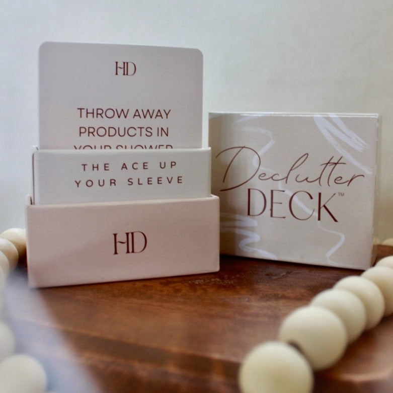 declutter and organize with declutter deck prompt cards