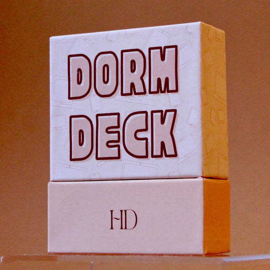 Dorm Deck close up with logo