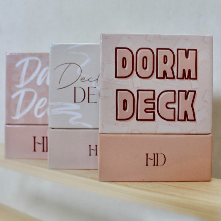 dorm deck declutter deck date deck