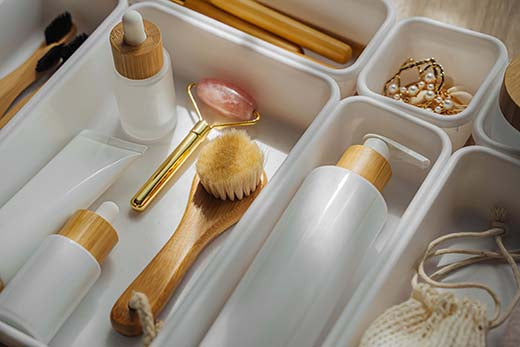 how to organize bathroom drawers Neatly organized bathroom drawer with essentials