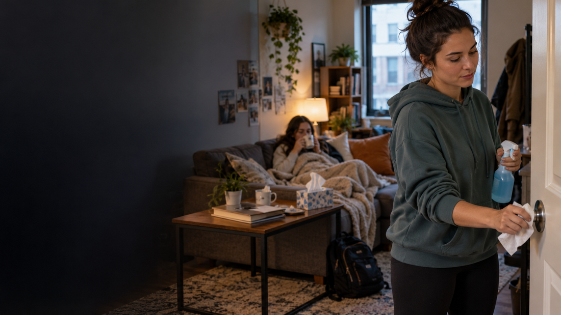 Hack Decks article about staying healthy when a roommate is sick, with practical tips for dorm and apartment living