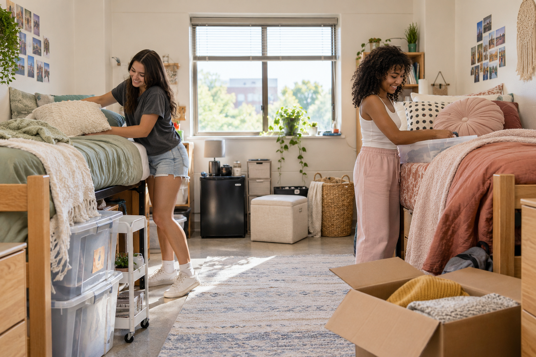 Hack Decks article about the pros and cons of rooming with your best friend and sharing a dorm during college