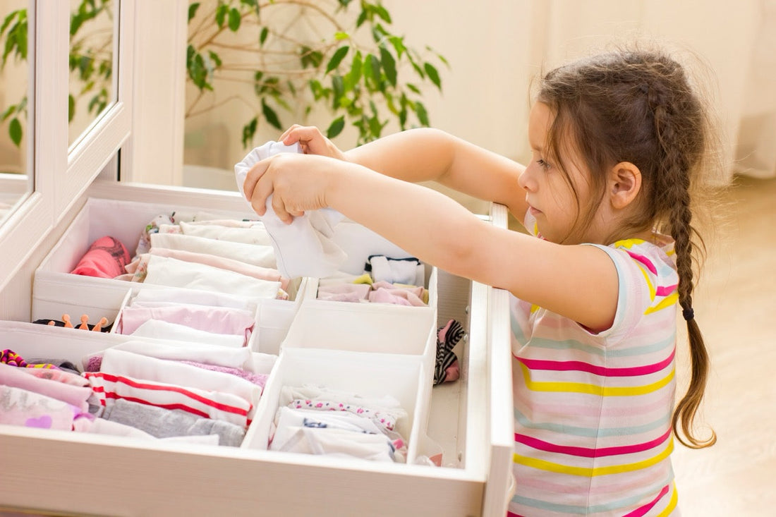 back to school organization for kids young girl organizers clothes in a drawer