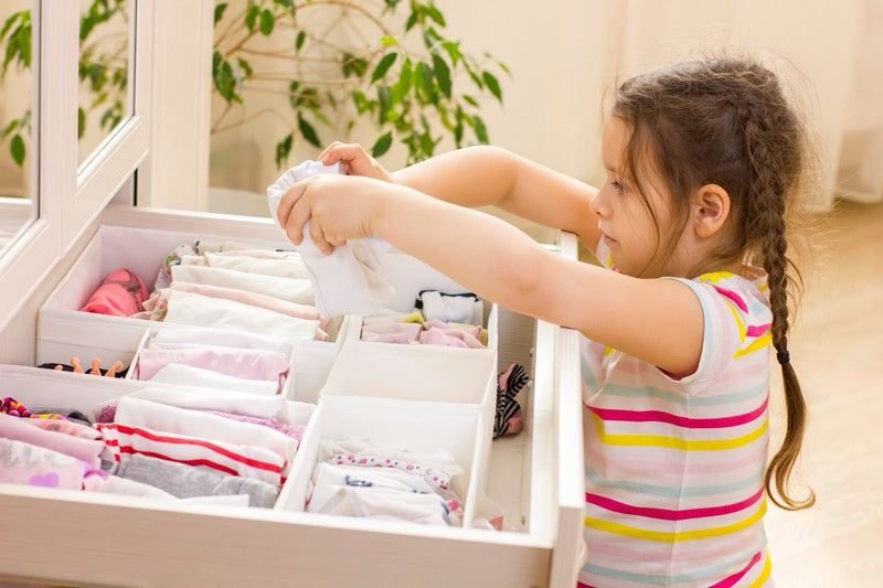 back to school organization for kids young girl organizers clothes in a drawer
