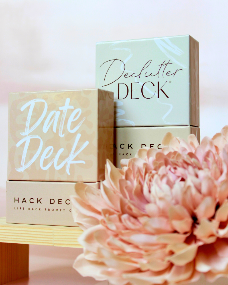 Date and Declutter Decks with flower