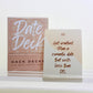 Hack Deck product with Date Deck text on box packaging showing a sample prompt