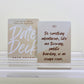 Two card decks titled Date Deck and Hack Decks on a light background displaying a sample prompt