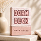 Dorm Deck for new college students and dorm room organization by Hack Decks