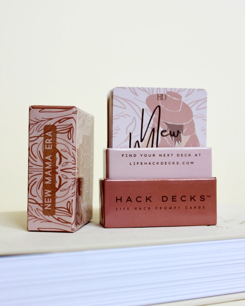 Hack Decks New Mama product packaging on a light surface