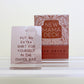 New Mama Deck packaging with instructional message on a light background